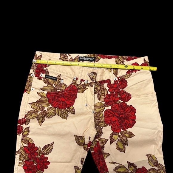 Dolce&Gabbana Floral Print Cropped Pants Capri Women’s Size 40 Authentic - Picture 13 of 16